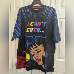 Contender Men’s Short Sleeve i Can’t Even t Shirt Size 5XL Navy .